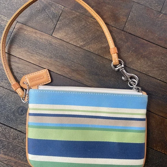 Coach Multicolor Striped Wristlet - Picture 2 of 4